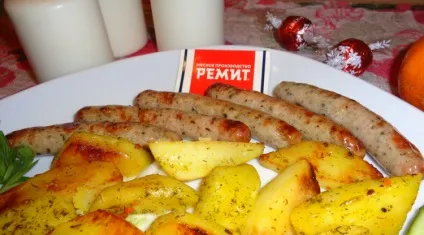 Баварські ковбаски з картоплею в духовці - прості рецепти (баварські) Баварські ковбаски з картоплею в духовці - прості рецепти