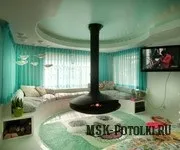Бірюзовий натяжна стеля, фото робіт (натяжна) Бірюзовий натяжна стеля, фото робіт