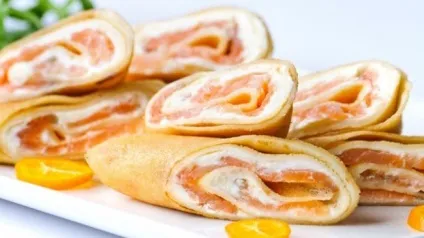 Блін з ікрою рецепти з фото, червоною, як загорнути покроково, красиво подати, приготувати чорної, (червоною) Блін з ікрою рецепти з фото, червоною, як загорнути покроково, красиво подати, приготувати чорної,