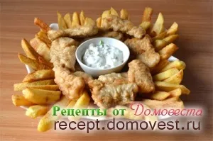 Фіш енд чіпс (fish and chips) - риба з картоплею по-англійськи - рецепти від домовеста (минтай) Фіш енд чіпс (fish and chips) - риба з картоплею по-англійськи - рецепти від домовеста
