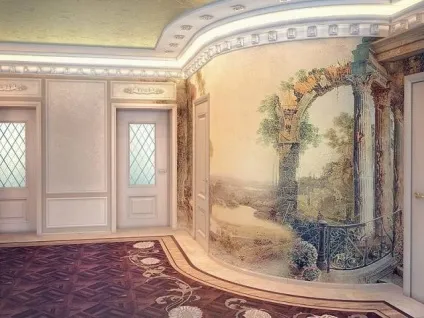 Фрески в інтер'єрі вітальні (40 фото) - види і зображення (фрески) Фрески в інтер'єрі вітальні (40 фото) - види і зображення