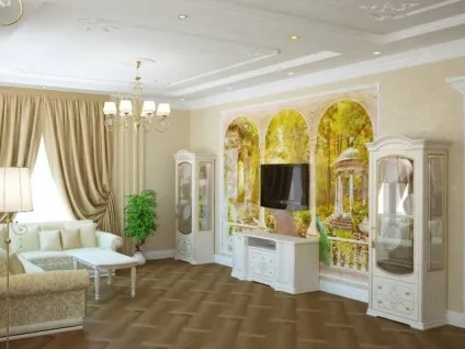 Фрески в інтер'єрі вітальні (40 фото) - види і зображення (вітальні) Фрески в інтер'єрі вітальні (40 фото) - види і зображення