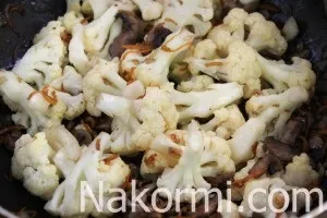 Цвітна капуста з грибами рецепт з фото крок за кроком