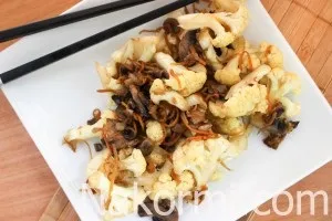Цвітна капуста з грибами рецепт з фото крок за кроком