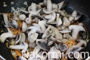 Цвітна капуста з грибами рецепт з фото крок за кроком