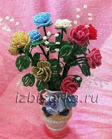 Цветик-семицветик з бісеру, квіти з бісеру (краю робимо петлю) Цветик-семицветик з бісеру, квіти з бісеру