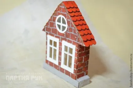 Декор будиночка - цегла і черепиця - ярмарок майстрів - ручна робота, handmade (шпаклівка) Декор будиночка - цегла і черепиця - ярмарок майстрів - ручна робота, handmade