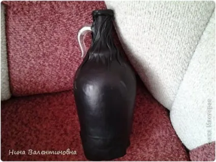Декорування пляшки шкірою