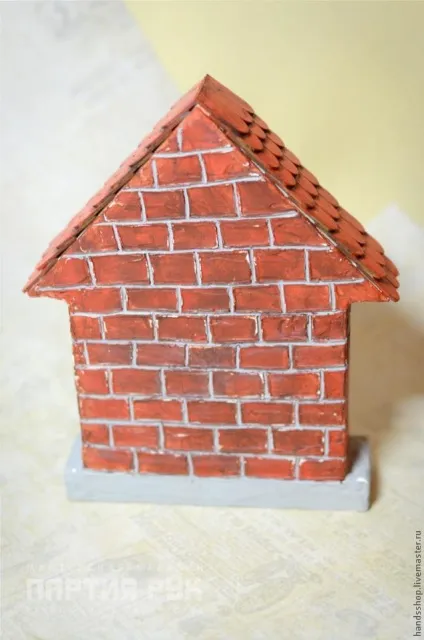 Декор будиночка - цегла і черепиця - ярмарок майстрів - ручна робота, handmade (майстер-клас) Декор будиночка - цегла і черепиця - ярмарок майстрів - ручна робота, handmade