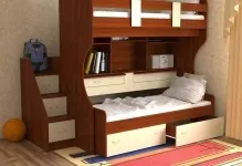 Дитячі ліжка для хлопчиків підлітків, фото ліжка-машинки, тахта і поїзд, двох'ярусний (хлопчиків) Дитячі ліжка для хлопчиків підлітків, фото ліжка-машинки, тахта і поїзд, двох'ярусний