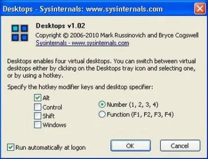 Desktops додасть віртуальні робочі столи в windows