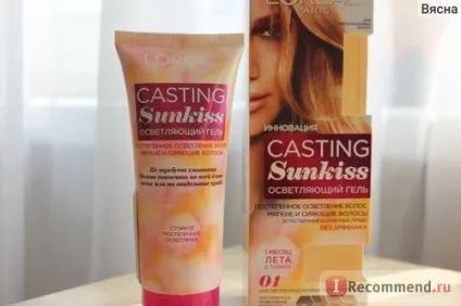 Гель-фарба для волосся l oreal casting sunkiss (освітлюючий гель без аміаку) - «- брондірованіе - (oreal) Гель-фарба для волосся l oreal casting sunkiss (освітлюючий гель без аміаку) - «- брондірованіе -