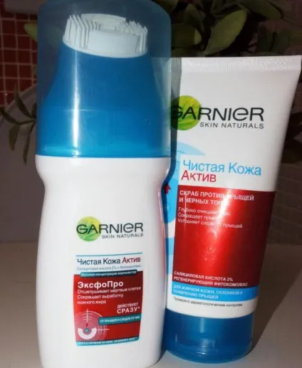 Гарн'єр від прищів (garnier) - скраб проти чорних крапок, відгуки, крем, ролик, 3 в 1, чиста шкіра (прищів) Гарн'єр від прищів (garnier) - скраб проти чорних крапок, відгуки, крем, ролик, 3 в 1, чиста шкіра