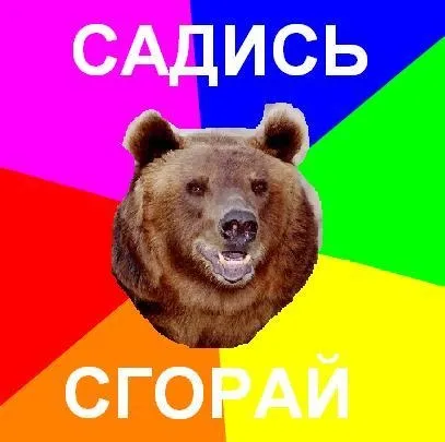 Палаючий ведмідь, netlore Трахтенберг, анекдот, тварини, ведмідь