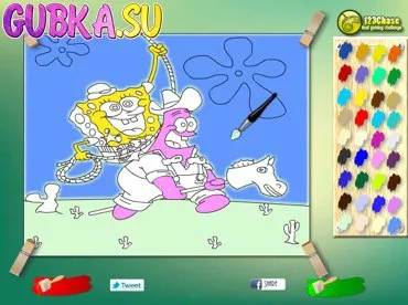 Ігри губка боб розмальовки
