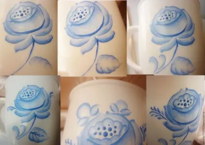 Гжельская розпис, розписуємо кухоль - ярмарок майстрів - ручна робота, handmade (гжельська) Гжельская розпис, розписуємо кухоль - ярмарок майстрів - ручна робота, handmade