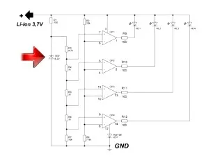 Індикатор заряду для li-ion акумуляторів (li-ion) Індикатор заряду для li-ion акумуляторів