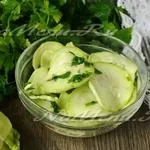 Кабачки по-корейськи швидкого приготування кружечками (оцет) Кабачки по-корейськи швидкого приготування кружечками