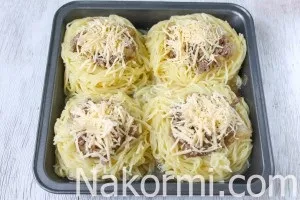 Гнізда з фаршем в духовці рецепт з фото крок за кроком, секрети приготування