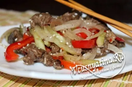 Яловичина з огірками по-китайськи, рецепт з фото крок за кроком (огірками) Яловичина з огірками по-китайськи, рецепт з фото крок за кроком