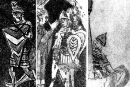 Які були малюнки на щитах українських дружин (малюнки) Які були малюнки на щитах українських дружин