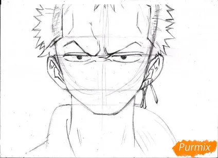 Як намалювати портрет ророноа зоро з one piece (piece) Як намалювати портрет ророноа зоро з one piece