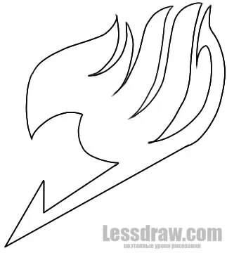Як намалювати знак хвіст феї, lessdraw (хвіст феї) Як намалювати знак хвіст феї, lessdraw