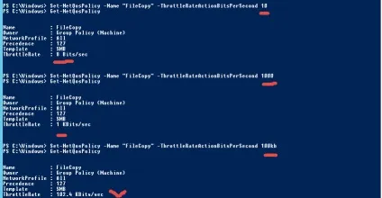 Як обмежити пропускну здатність мережевої карти в windows server 2012 r2 засобами power
