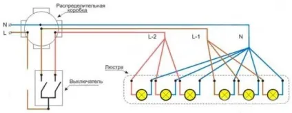 Як підключити люстру на 2, 3, 4, 5 і більше лампочок до вимикача (підключити люстру) Як підключити люстру на 2, 3, 4, 5 і більше лампочок до вимикача