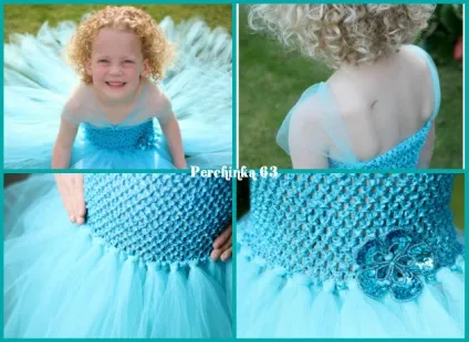 Як перетворити дівчинку в принцесу Ельзу (kleid von prinzessin elsa selbst nähen) Як перетворити дівчинку в принцесу Ельзу