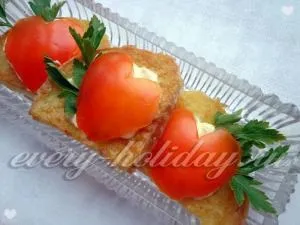 Грінки з часником і помідорами рецепт (рецепт) Грінки з часником і помідорами рецепт