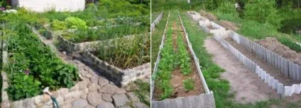Грядки на дачі, оформляємо красиво своїми руками, фото