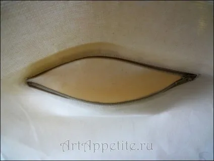 Як зшити прорізна кишеня на блискавці для сумки, artappetite