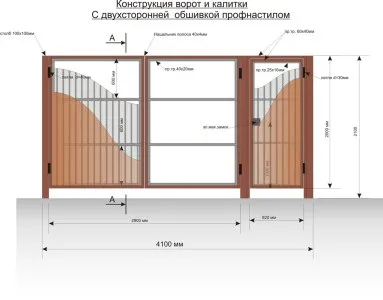 Як встановити ворота з профнастилу самостійно (самостійно) Як встановити ворота з профнастилу самостійно