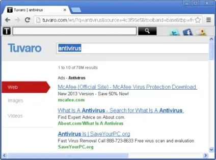 Як видалити tuvaro search toolbar trojan killer (remove tuvaro) Як видалити tuvaro search toolbar trojan killer