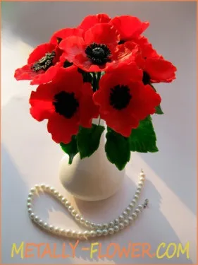 Керамічна флористика маки - майстер клас, частина 2, metally flower (як зробити маки своїми руками) Керамічна флористика маки - майстер клас, частина 2, metally flower
