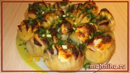 Картопля з ковбасою в духовці (духовці) Картопля з ковбасою в духовці
