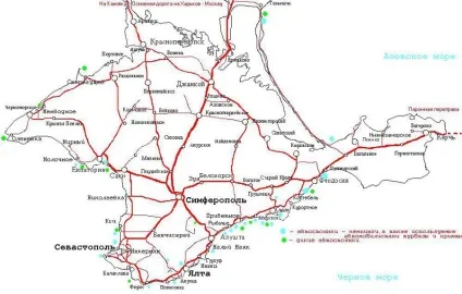 Карта доріг криму, все про відпочинок в криму (карта автомобільних доріг криму докладна прокласти маршрут) Карта доріг криму, все про відпочинок в криму