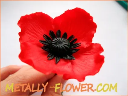 Керамічна флористика маки - майстер клас, частина 2, metally flower (холодний фарфор маки майстер клас) Керамічна флористика маки - майстер клас, частина 2, metally flower