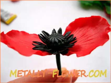 Керамічна флористика маки - майстер клас, частина 2, metally flower (клас) Керамічна флористика маки - майстер клас, частина 2, metally flower