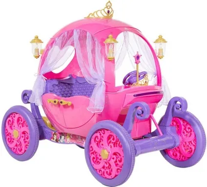 Карета-електромобіль для юної принцеси disney princess pink