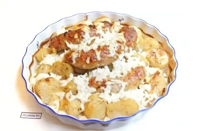 Ковбаски з картоплею - покроковий рецепт з фото як приготувати