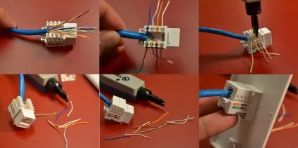 Комп'ютерна розетка rj45 підключення і монтаж на стіну (комп'ютерна) Комп'ютерна розетка rj45 підключення і монтаж на стіну