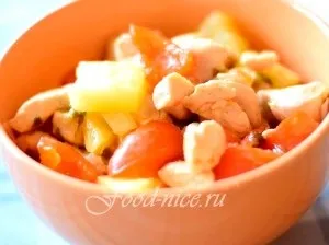 Курка з ананасом - рецепт класичний покроковий (рецепт) Курка з ананасом - рецепт класичний покроковий
