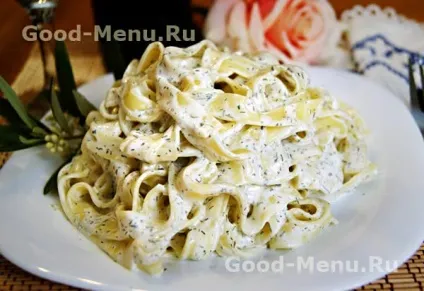 Локшина з сирним соусом - рецепт локшини з сиром