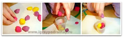 Ліплення для малюків (від 1 до 1, 5 років) - прості ігри з тестом