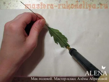 Майстер-клас квіти з тканини - мак польовий (ножем лицьового боку) Майстер-клас квіти з тканини - мак польовий