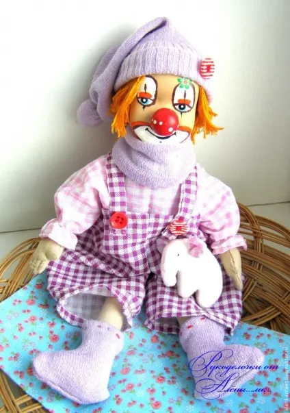 Майстер-клас лавандовий клоун клітинка - ярмарок майстрів - ручна робота, handmade (муліне) Майстер-клас лавандовий клоун клітинка - ярмарок майстрів - ручна робота, handmade