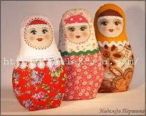 Матрьошка з тканини