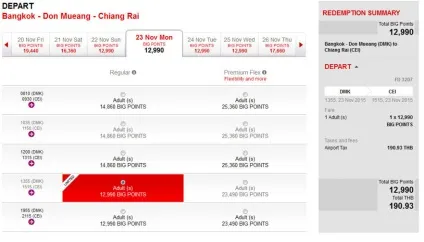 Використання бонусних балів air asia big points (використання) Використання бонусних балів air asia big points